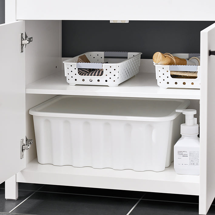 Badkamermeubel - Opbergmeubel - Organisator - MDF PB Constructie - Verstelbare Plank - Vermommingen Sifon - 60x60x35cm - Eenvoudige montage
