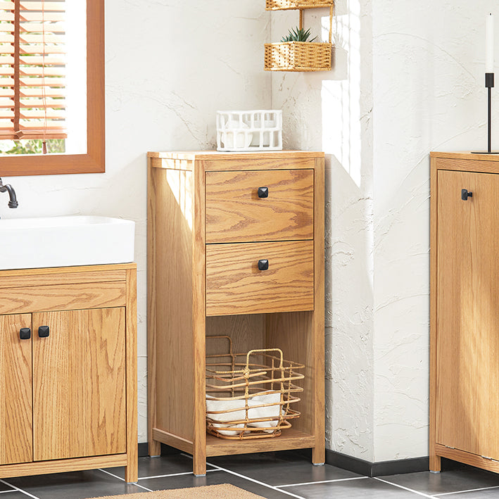 Moderne Badkamer Ladekast - Opbergkast - Vanity Organizer - Duurzame MDF-constructie - Vochtbestendig - Muuranker Veiligheidsfunctie - 40 cm x 90 cm x 35 cm
