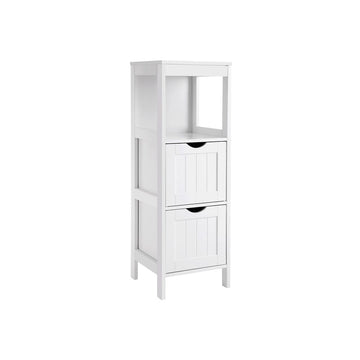 Badkamerkast met 2 lades - Wit - 30 x 89 x 30 cm