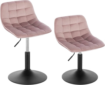 Set van 2 verstelbare draaibare barkrukken | Roze | 35x42,5x72 cm