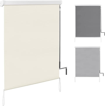Verticale balkonmarkies met handzwengel | Beige | 140x140 cm