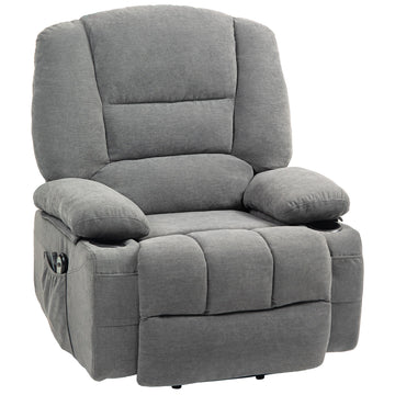Massagestoel met warmte en sta-opfunctie | Kleur: Donkergrijs | Afmetingen: 90x97x102 cm