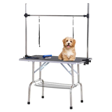 Hondentafel - verstelbare trimtafel voor honden | Kleur: Zwart | Afmetingen: 107x60x170 cm