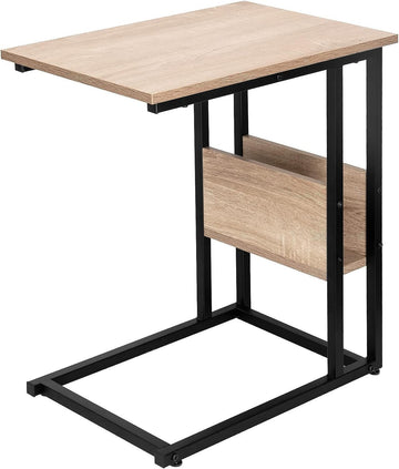 Bijzettafel met zijvak en laptoptafel | 55x36x59,5 cm