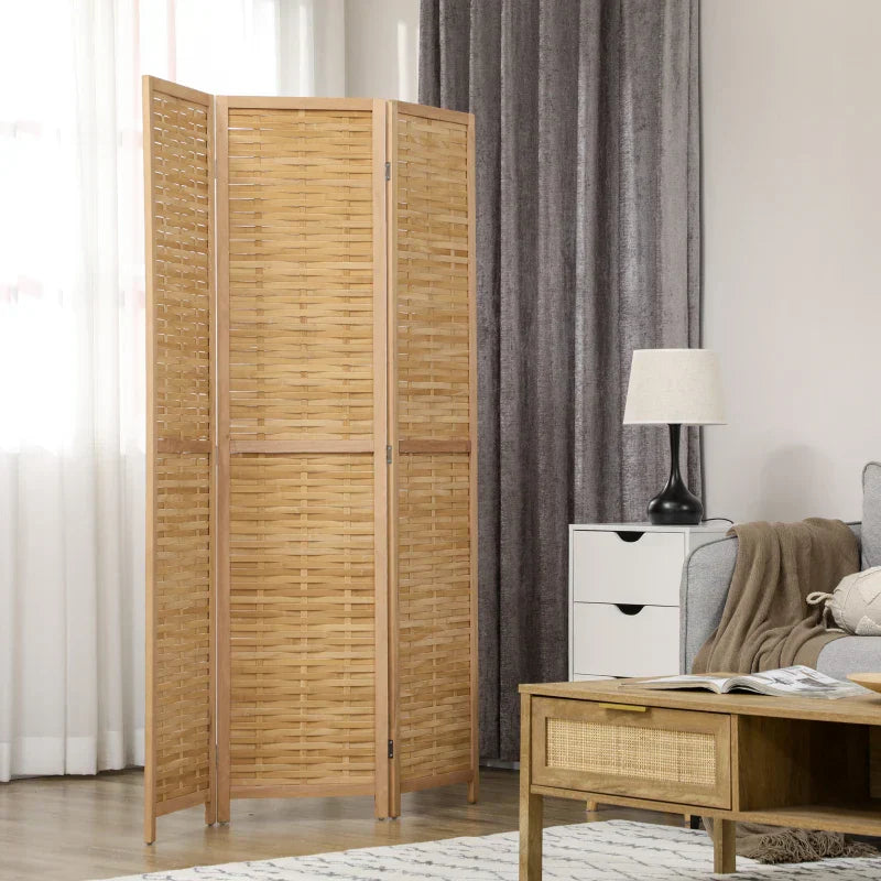 3-delige kamerverdeler - Bamboe kamerscherm | Kleur: Naturel | Afmetingen: 120x1.8x170 cm