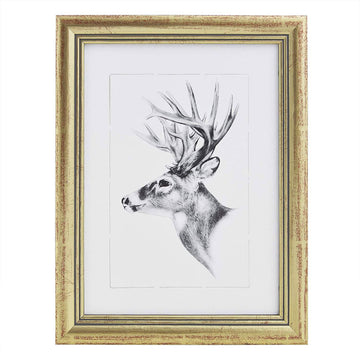 Houten fotolijst met glazen plaat | Goud | 40x50 cm