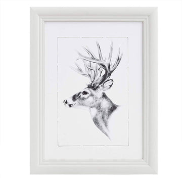 Houten fotolijst met glazen plaat 13x18 cm | Wit