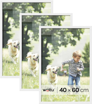 Set van 3 fotolijsten met passe-partout | Wit | 40x60 cm