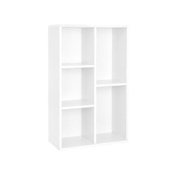 Witte boekenkast - wandrek - staand rek - spaanplaat - 8 kg - 50 x 80 x 24 cm