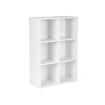 Boekenkast met 6 vakken - open kast - wit - 65,5 x 97,5 x 30,5 cm