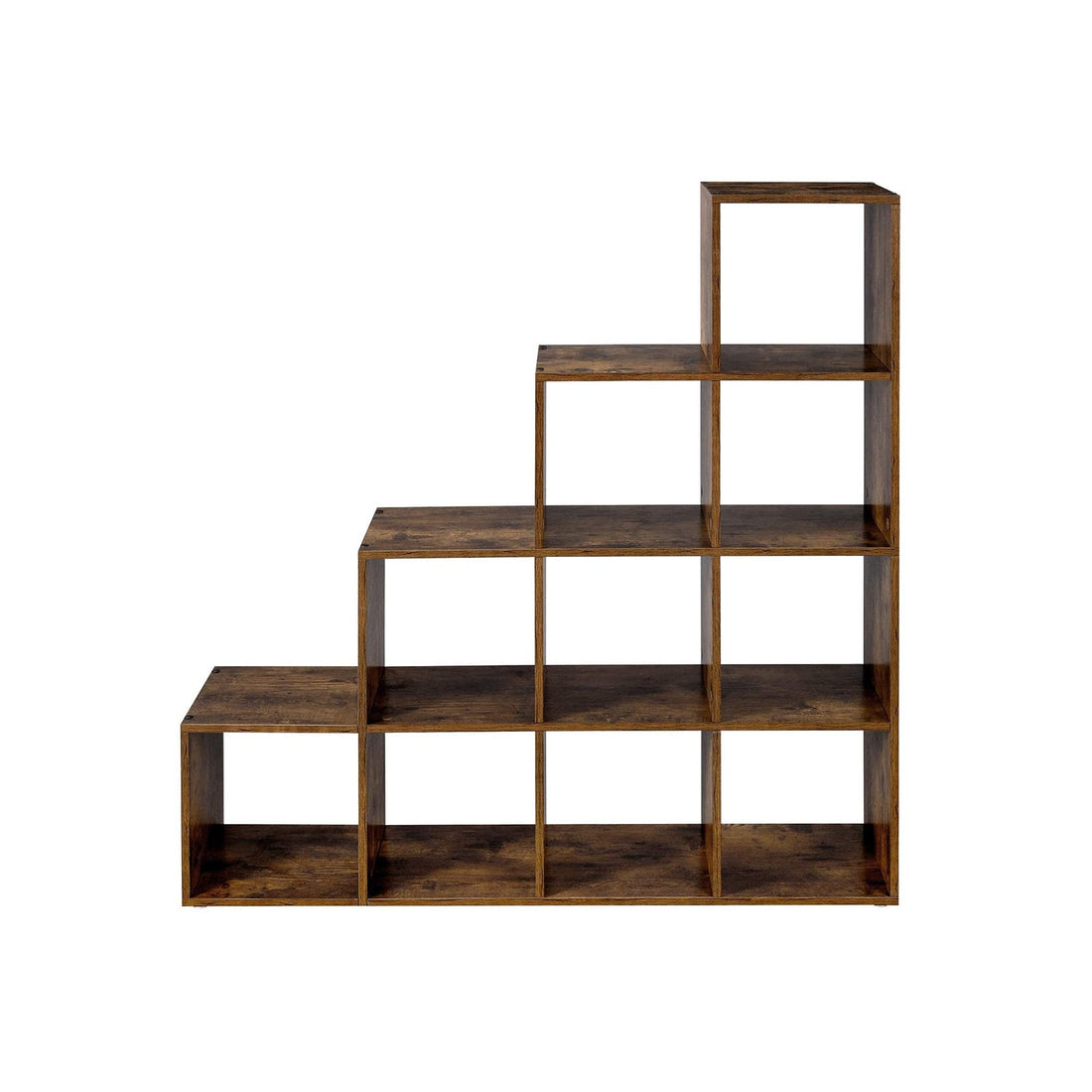 Vintage boekenkast donkerbruin - veel opbergruimte - 129,5 x 29 x 129,5 cm