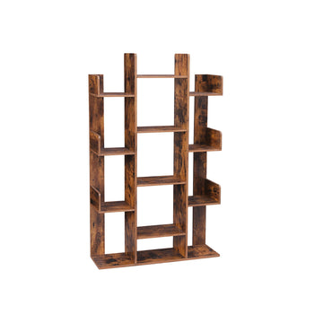 13-vaks boekenkast - opbergrek - gladde afwerking - 86 x 25 x 140 cm