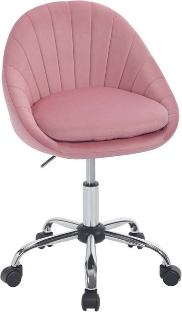Ergonomische bureaustoel met wielen | Roze | 52x52x72-82 cm