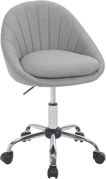 Ergonomische bureaustoel met wielen, make-upstoel, 150 kg | Grijs | 52x52x72-82 cm