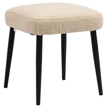 Voetenbankje en poef - Cashmere-look - Beige | Kleur: Beige | Afmetingen: 42x42x47 cm