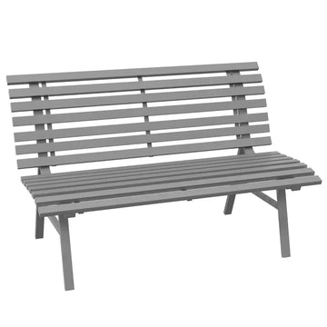 Tuinbank voor 2 personen - Aluminium | Kleur: Grijs | Afmetingen: 67x123x79 cm