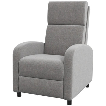 Relaxfauteuil 160° met voetensteun - TV-stoel | Kleur: Grijs | Afmetingen: 86x64x102 cm