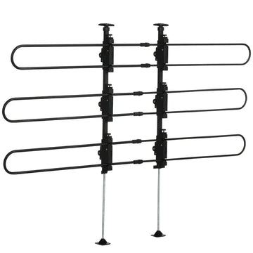 Autohondenrek - verstelbaar hondenhek | Kleur: Zwart | Afmetingen: 89-150x9x76-124 cm