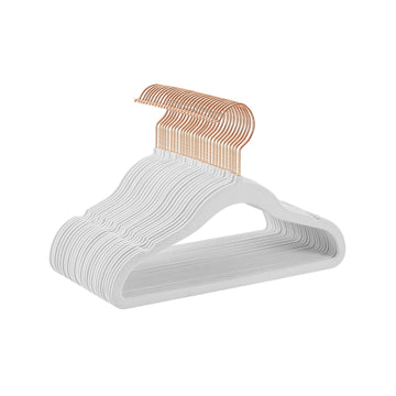 30-delige kinderkledinghangerset - fluwelen hangers - ABS kunststof - ruimtebesparend - 30 cm