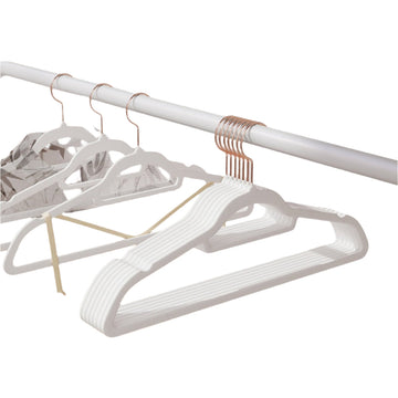 Fluwelen kledinghangers set - ruimtebesparend - dubbele kastruimte - 45 x 0,6 x 23,5 cm