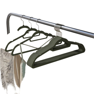 Kledinghangers set 20 stuks - fluwelen antisliphangers - ruimtebesparend - 45 x 24 x 0,6 cm