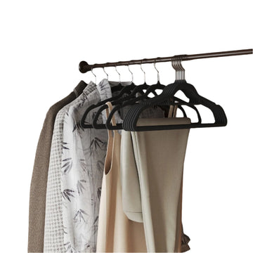 Kledinghangers met broekstang - fluweel - antislip en ruimtebesparend - 45x23,5x0,6 cm