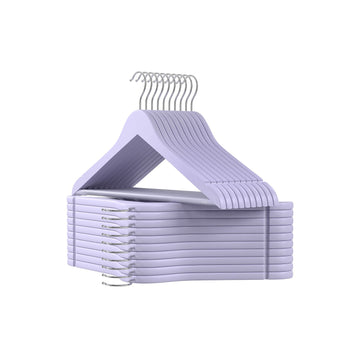 Houten kledinghangers, paars-zilver, 40 x 23 x 0,5 cm