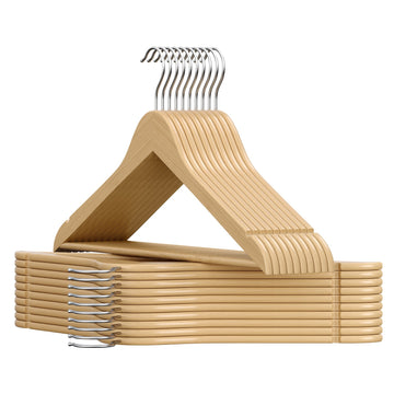 Houten kledinghangers 30 stuks | Bruin