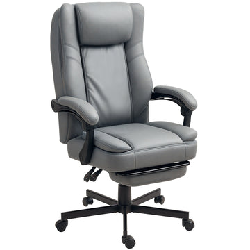 Massage kantoorstoel - Ergonomische bureaustoel | Kleur: Grijs | Afmetingen: 69x64x112-120 cm