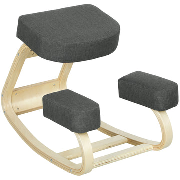 Ergonomische kniestoel - Kniekruk | Kleur: Grijs | Afmetingen: 51x69x58 cm