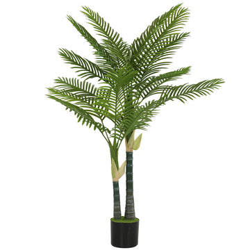 Kunstpalm 150 cm met 16 palmenbladeren | Kleur: Groen | Afmetingen: 126x126x150 cm
