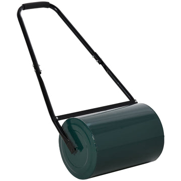 Gazonwals voor gazon - Metalen grasroller | Kleur: Donkergroen | Afmetingen: 50x102x30 cm