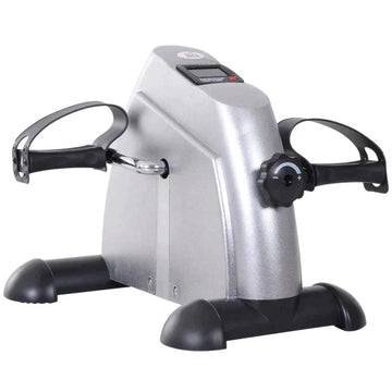 Mini hometrainer - Arm- en beenfietser | Kleur: Zilver | Afmetingen: 35x40x31 cm
