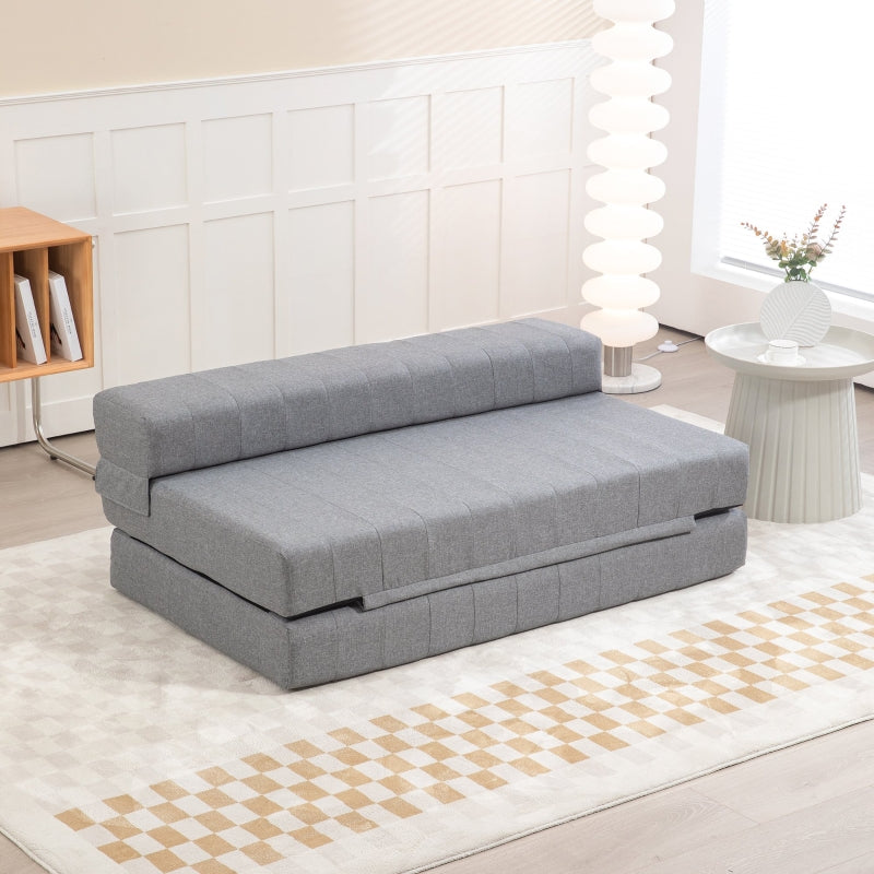Vloerbank - 2-zits slaapbank | Kleur: Grijs | Afmetingen: 138x80x50 cm