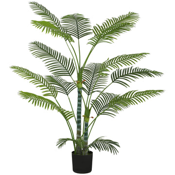 Kunstpalm met 16 bladeren voor binnen en buiten | Kleur: Groen