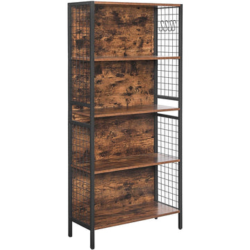 Boekenkast - Vintage houten kast - Opbergkast - 74 x 30 x 155 cm