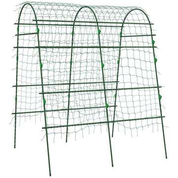 Klimrek met net voor klimplanten | Kleur: Groen | Afmetingen: 167x144x206 cm