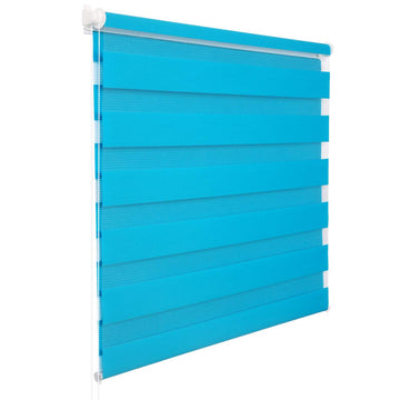 Dubbelrolgordijn Klemmfix zonder boren Turquoise | 50x150 cm