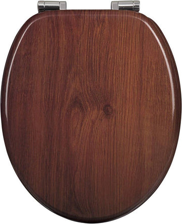 Toiletzitting met softclose van MDF | Donker beuken