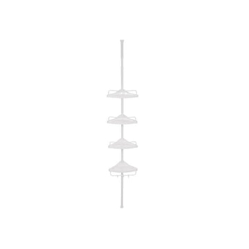 Telescopisch doucherek - poedergecoat staal - wit - 85-305 cm