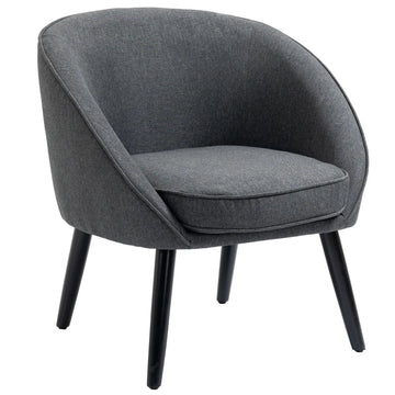 Loungefauteuil - Moderne fauteuil met diepe zitting | Kleur: Grijs | Afmetingen: 71x65x75 cm