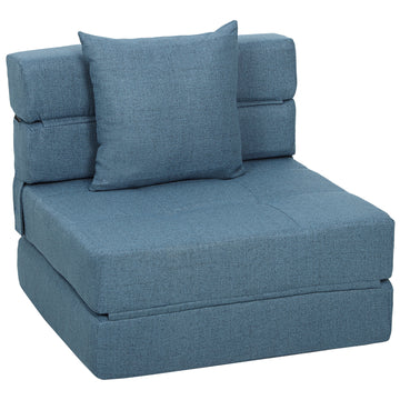 Slaapstoel met bedfunctie en afneembare hoes | Kleur: Donkerblauw | Afmetingen: 70x70x61 cm