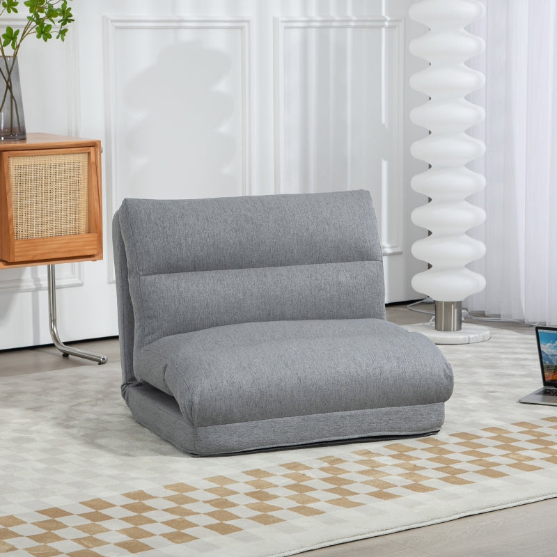 Multifunctionele vloerstoel - Verstelbare relaxstoel | Kleur: Grijs | Afmetingen: 70x41x56 cm