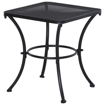 Vierkante tuintafel - Metalen tuintafel | Kleur: Zwart | Afmetingen: 45x45x50 cm