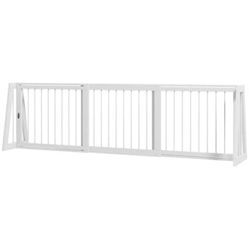 Uitschuifbaar hondenhek voor kleine honden | Kleur: Wit | Afmetingen: 71-190x38.5x56 cm