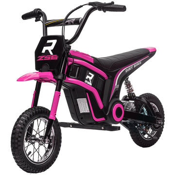 Elektrische kindermotor 24V | Kleur: Paars, zwart | Afmetingen: 64x119x76.5 cm