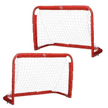 Opvouwbare voetbaldoelen - Set van 2 | Kleur: Rood | Afmetingen: 36x90x60 cm