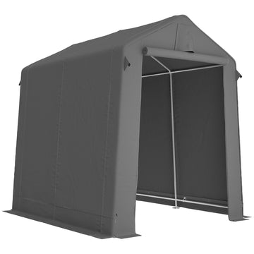 Garagetent voor tuinapparatuur en fietsen | Kleur: Donkergrijs | Afmetingen: 190x230x220 cm