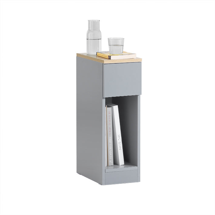 Nachtkastje met Lade - Salontafel - Sofatafel - Bijzettafel - Lichtgrijs - Organisatorische opbergruimte - Stabiel en antislip - Veelzijdig ontwerp - 20 cm x 60 cm x 35 cm