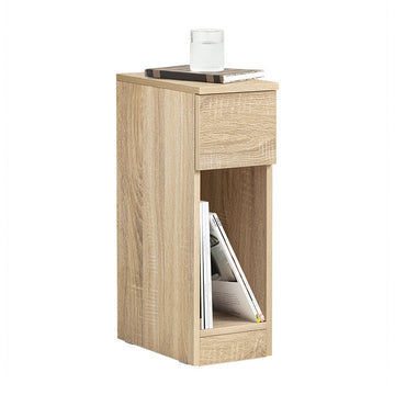 Nachtkastje met Lade - Salontafel - Sofatafel - Bijzettafel - Nature Finish - Organisatorische opslag - Verbeterde stabiliteit - Krasbescherming - 20 cm x 60 cm x 35 cm